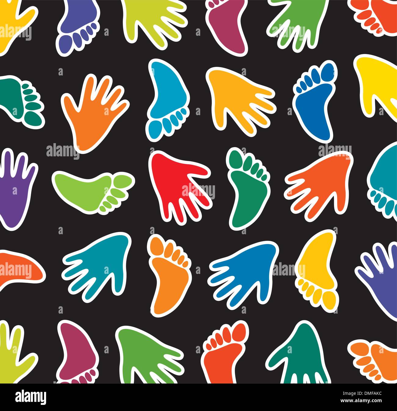 vector colorful feet and hands Stock Vector Image & Art - Alamy