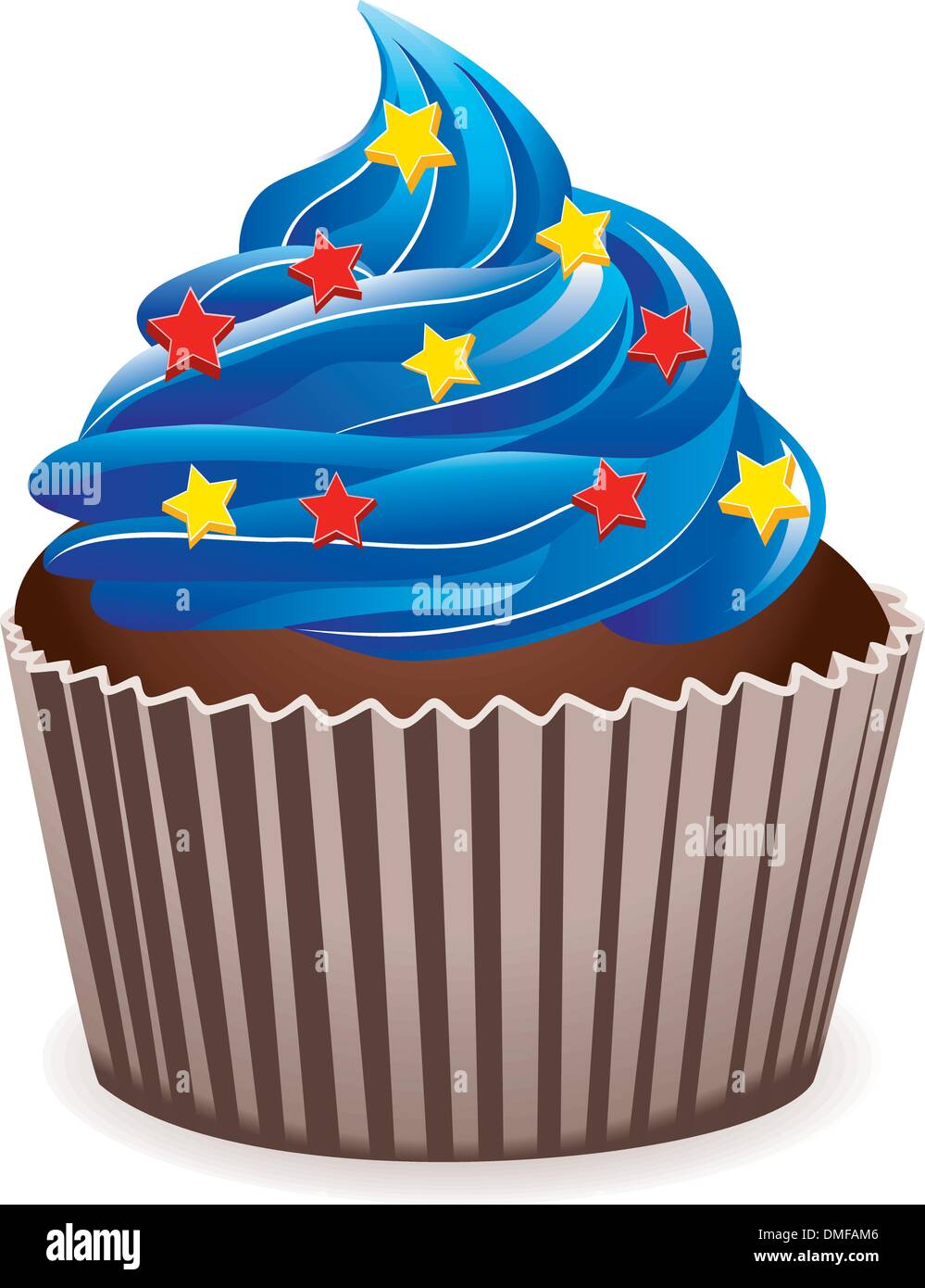 vector blue cupcake Stock Vector Image & Art Alamy
