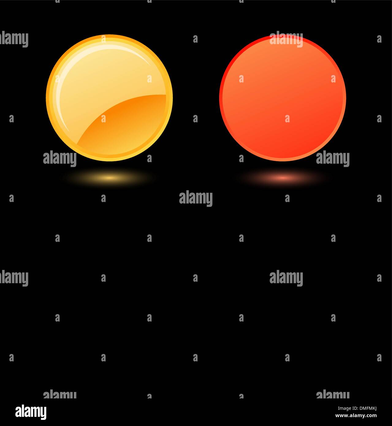 Set of vector glossy circles Stock Vector