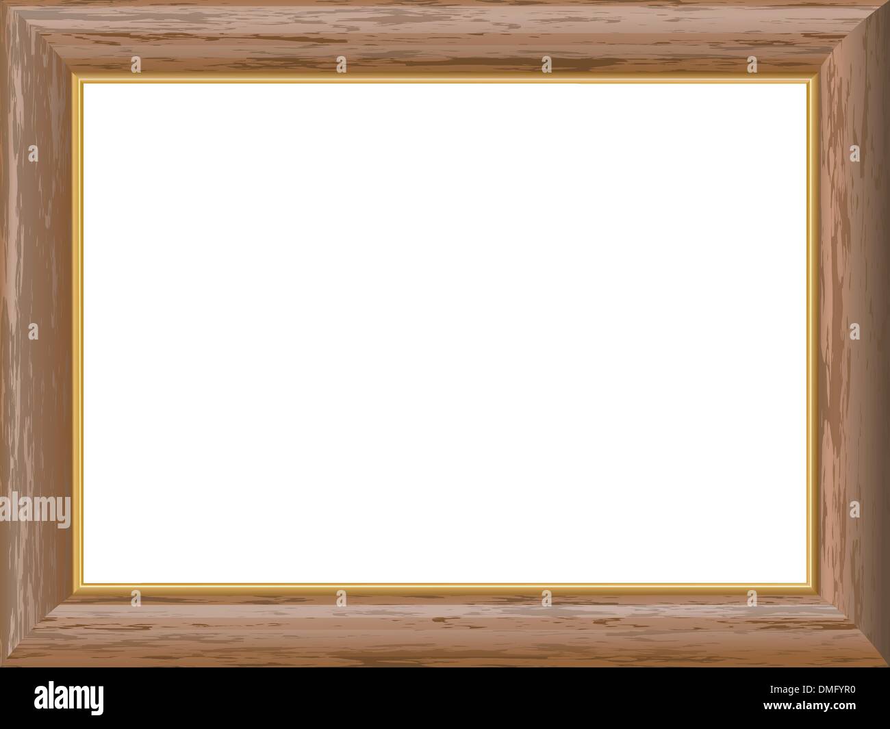 Wooden frame with a gold rim Stock Vector Image & Art Alamy