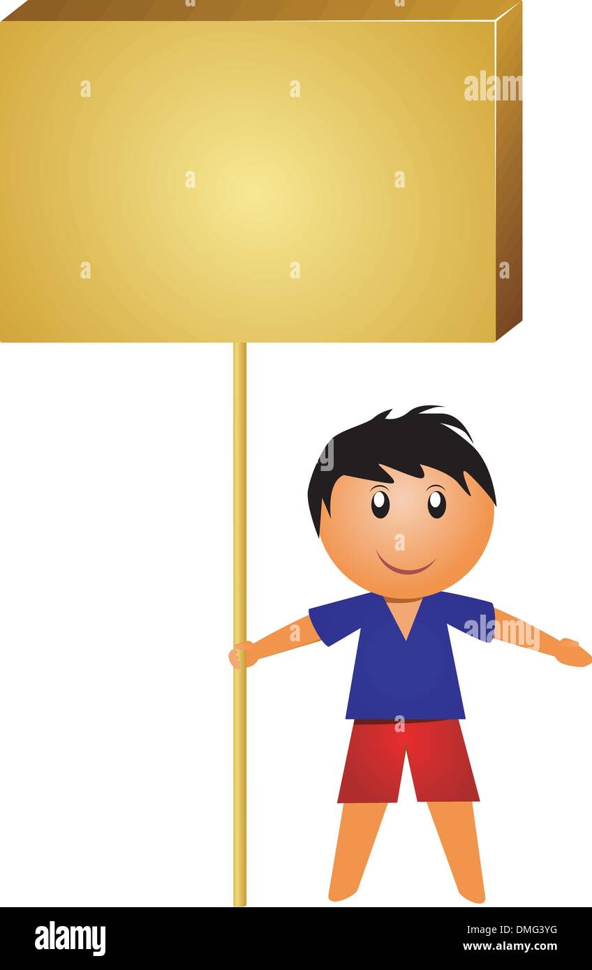 Vector boy with a board. vector Stock Vector Image & Art - Alamy
