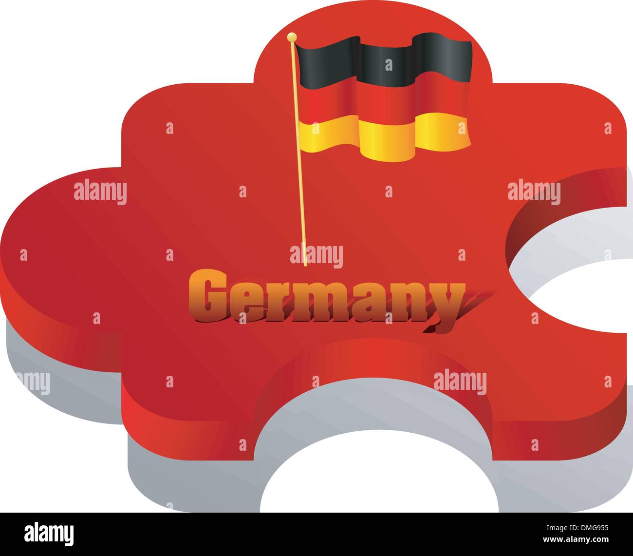 Vector illustration of puzzle with a flag of Germany Stock Vector Image ...