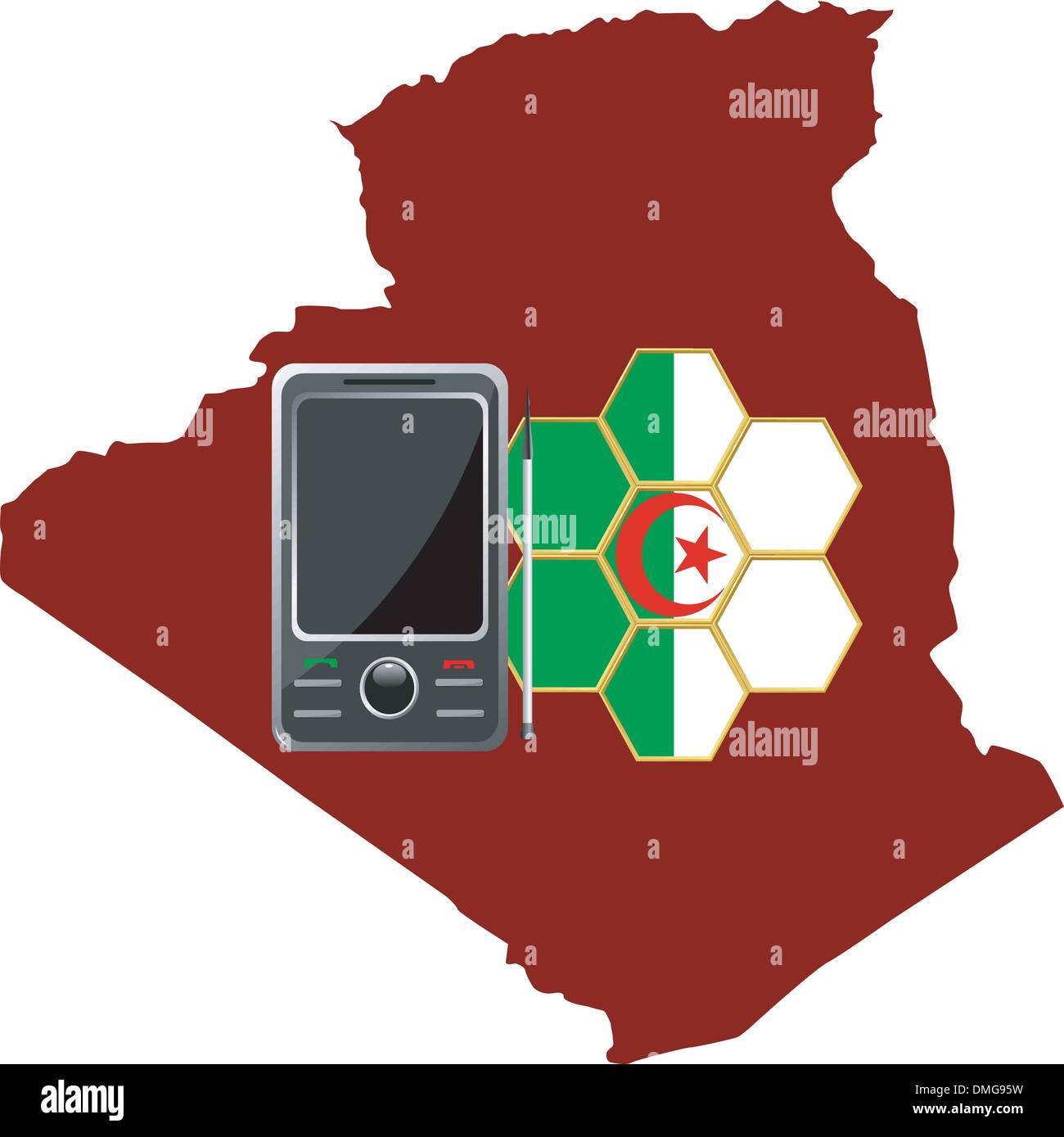 Mobile Communications Algeria Stock Vector Art - 