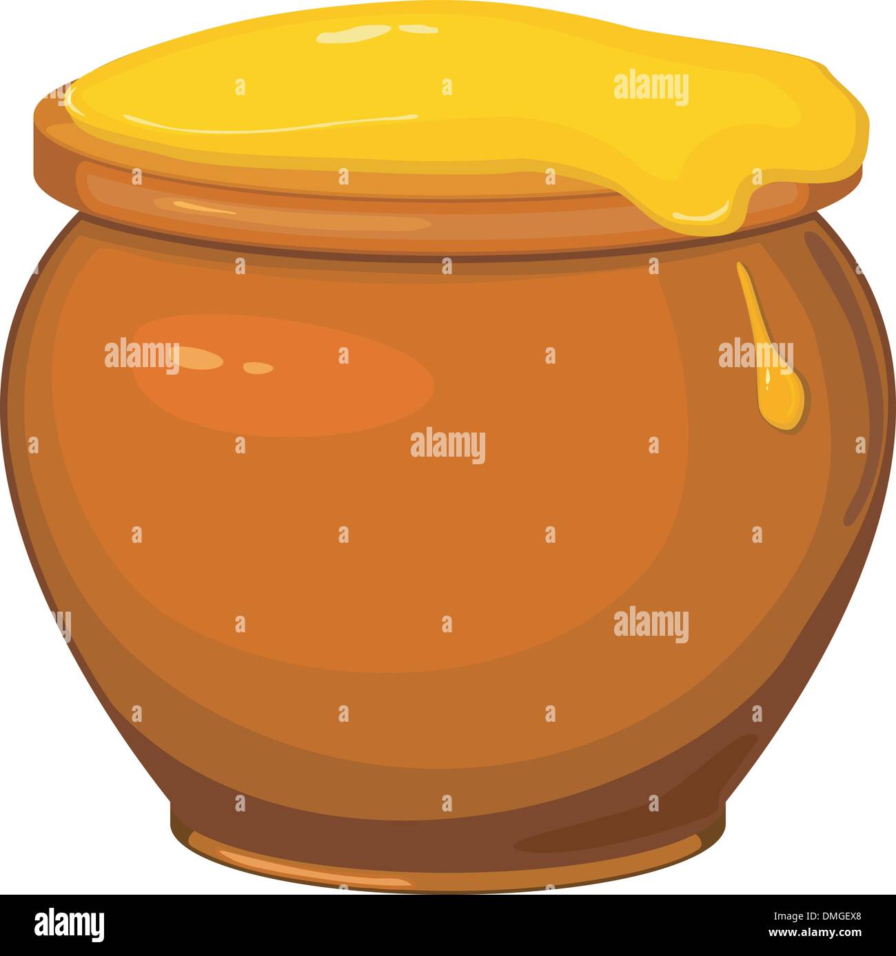 Vector illustration of cartoon pot of honey Stock Vector Image & Art Alamy