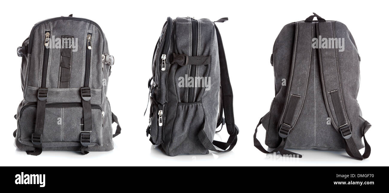 Backpack with clipping path on white background Stock Photo