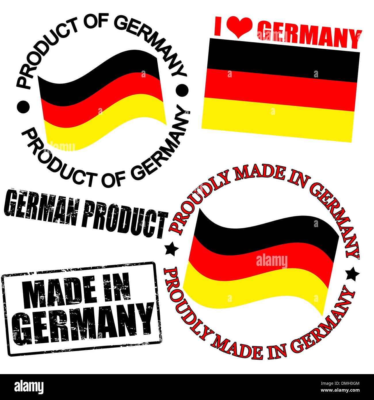 Germany Made in icon. national country flag Stamp sticker 3261066