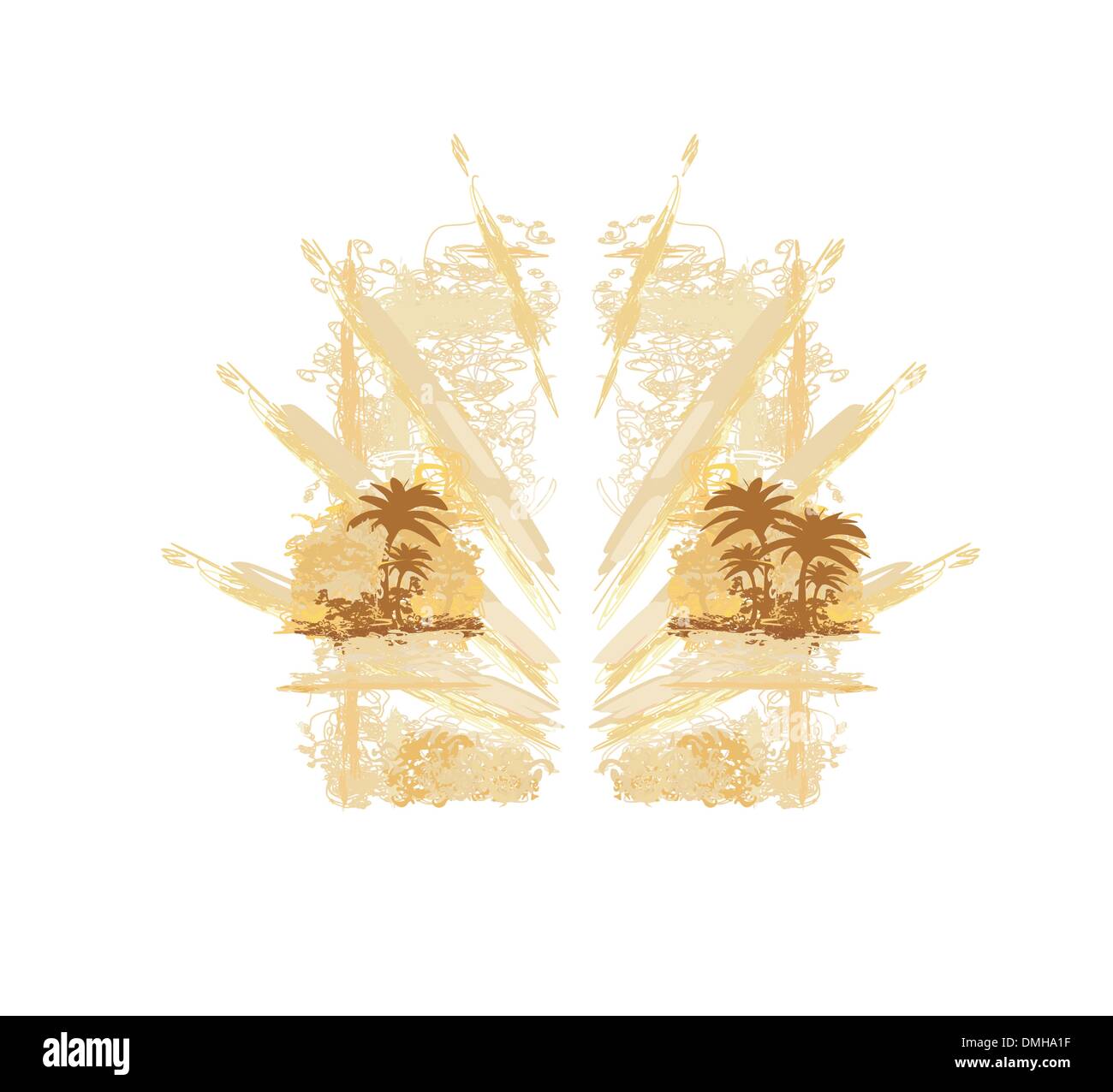 vector summer background with palm trees Stock Vector Image & Art - Alamy