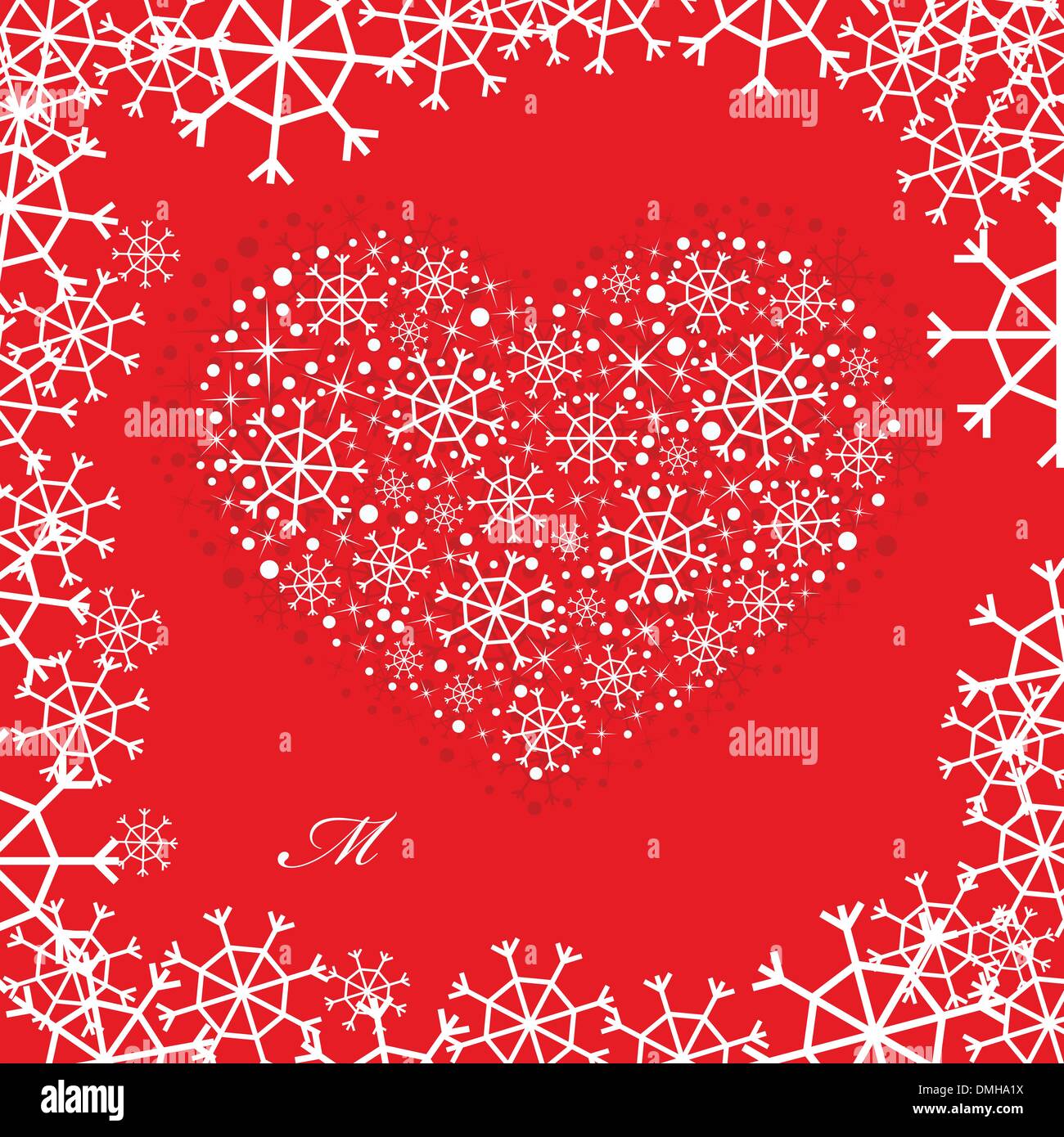 red christmas background with heart Stock Vector Image & Art - Alamy