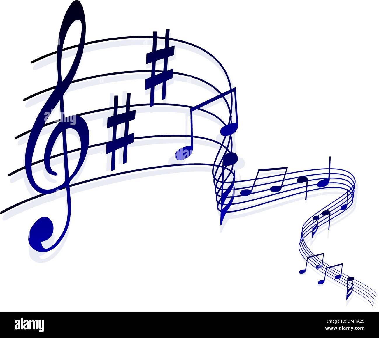 Abstract musical background, notes Stock Vector