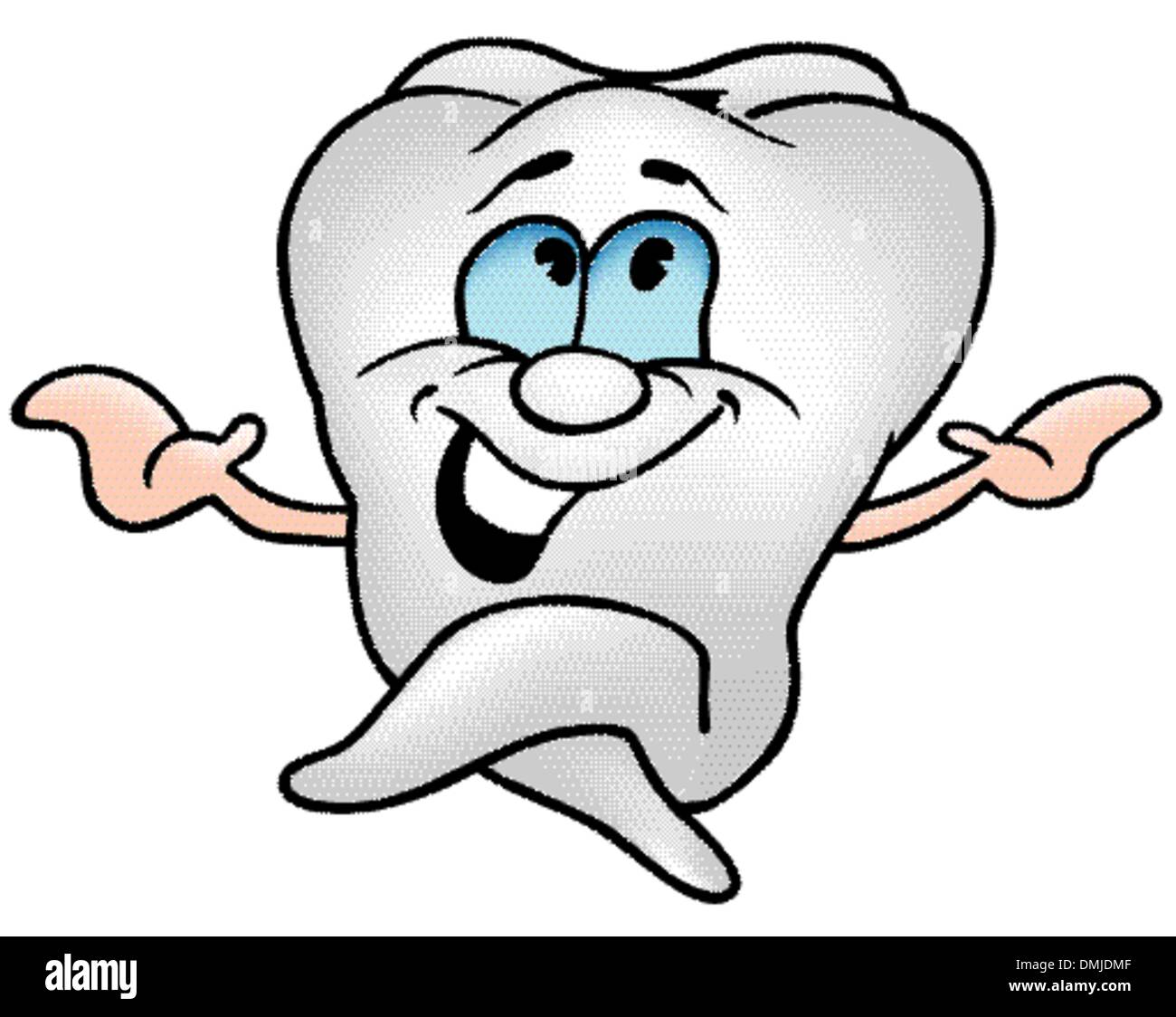 Sitting Tooth Stock Vector