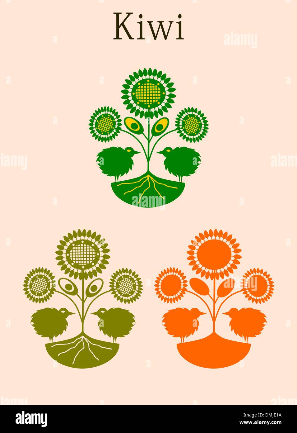 Kiwi pattern Stock Vector