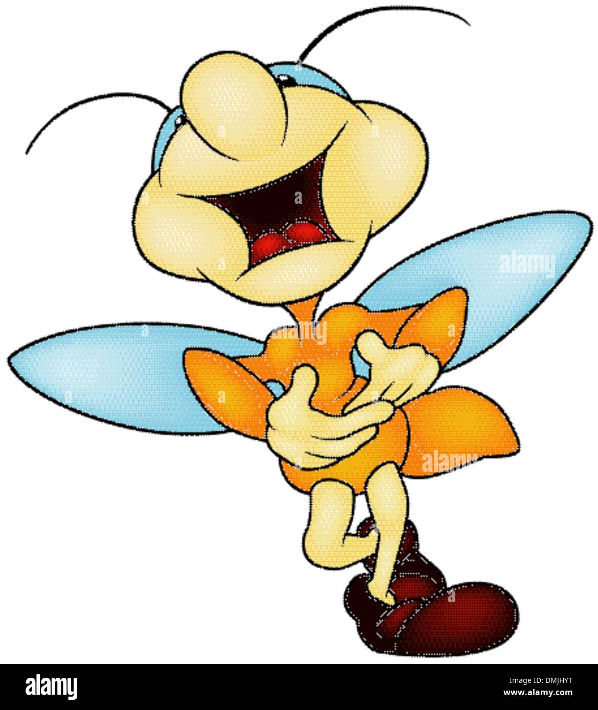 Orange Laughing Bug Stock Vector