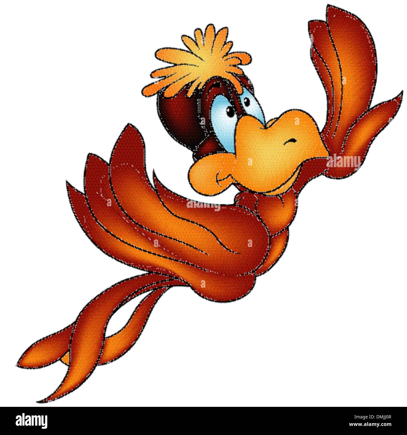 Flying Parrot Stock Vector