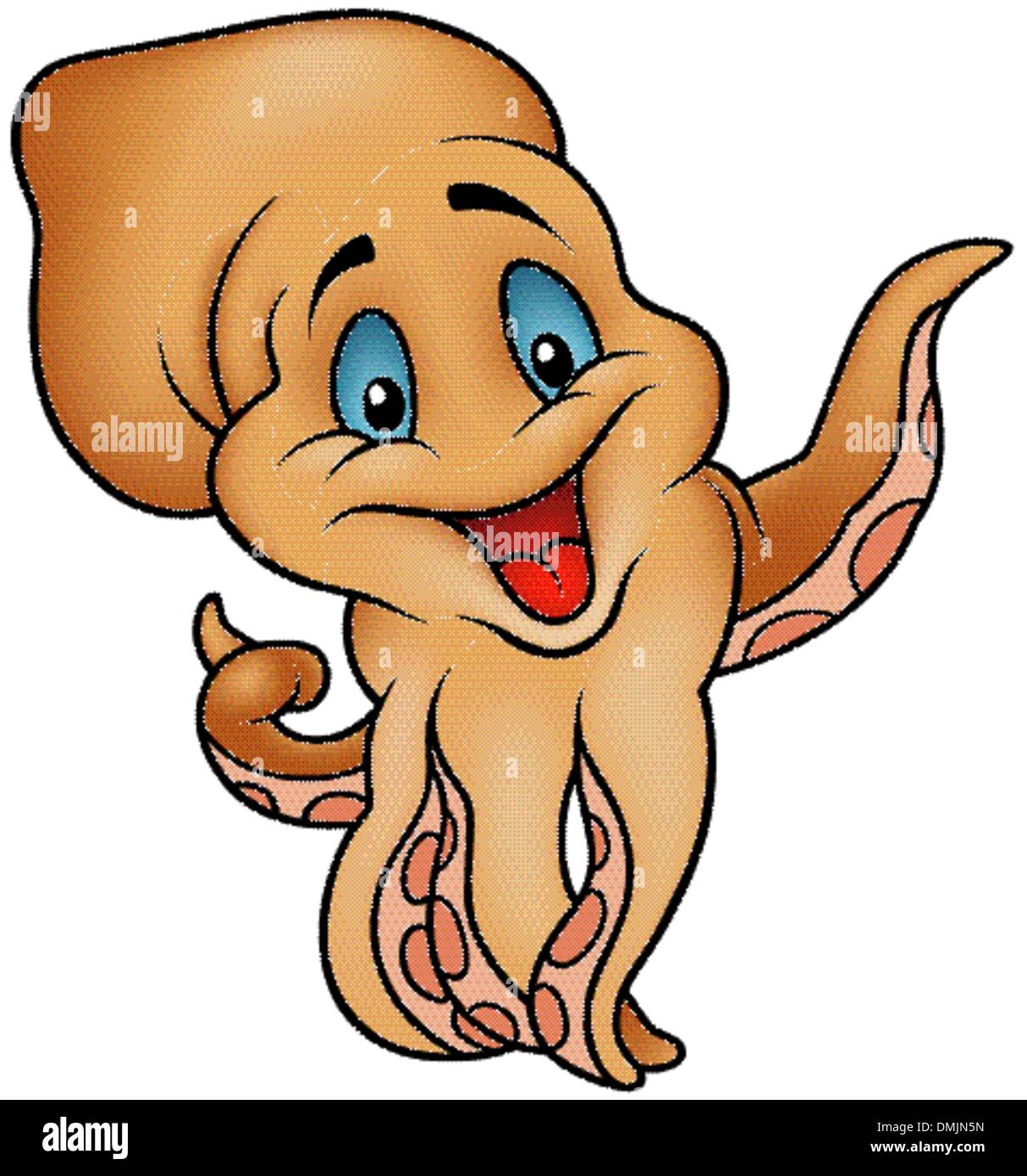 Octopus cartoon characters hi-res stock photography and images - Alamy