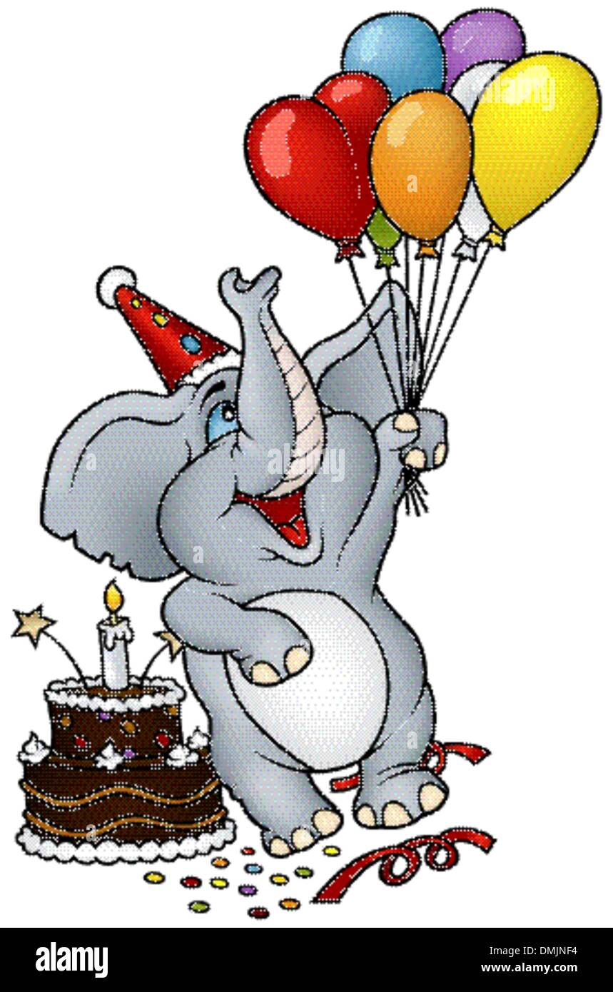 Elephant happy birthday hi-res stock photography and images - Alamy