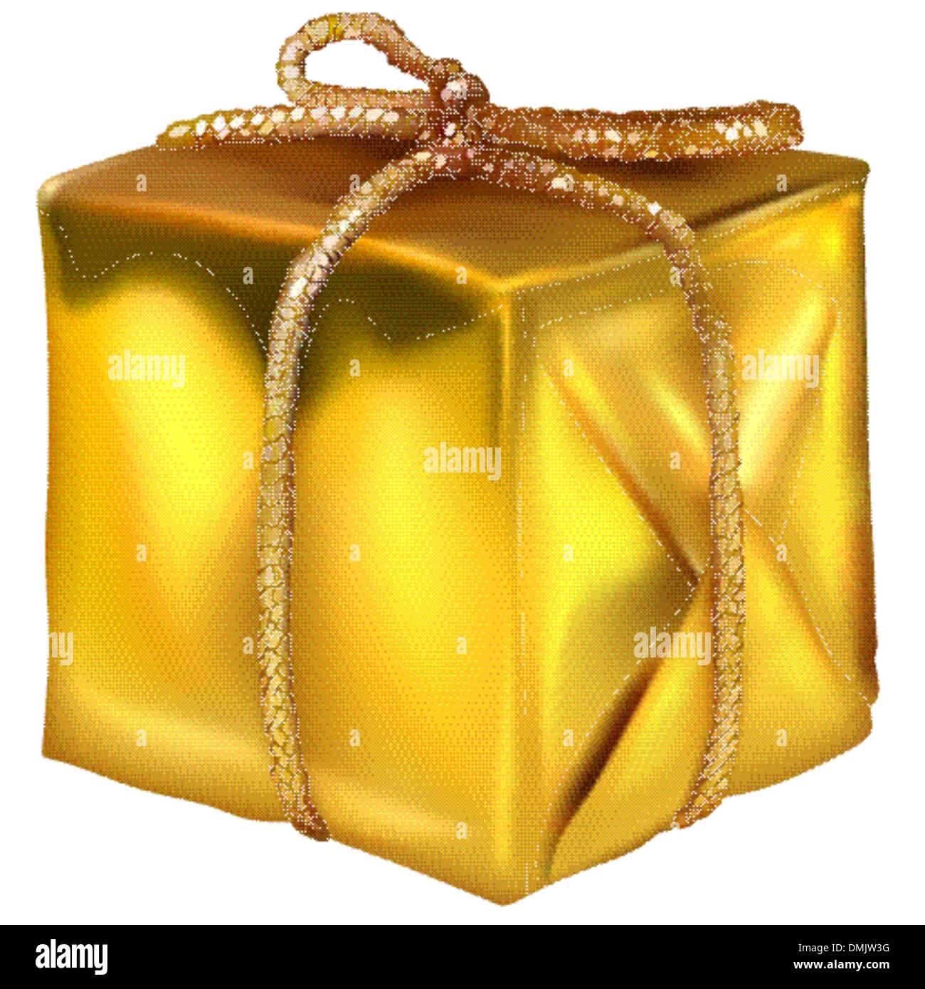 Gold metallic bow ribbon curl Stock Vector Images Alamy