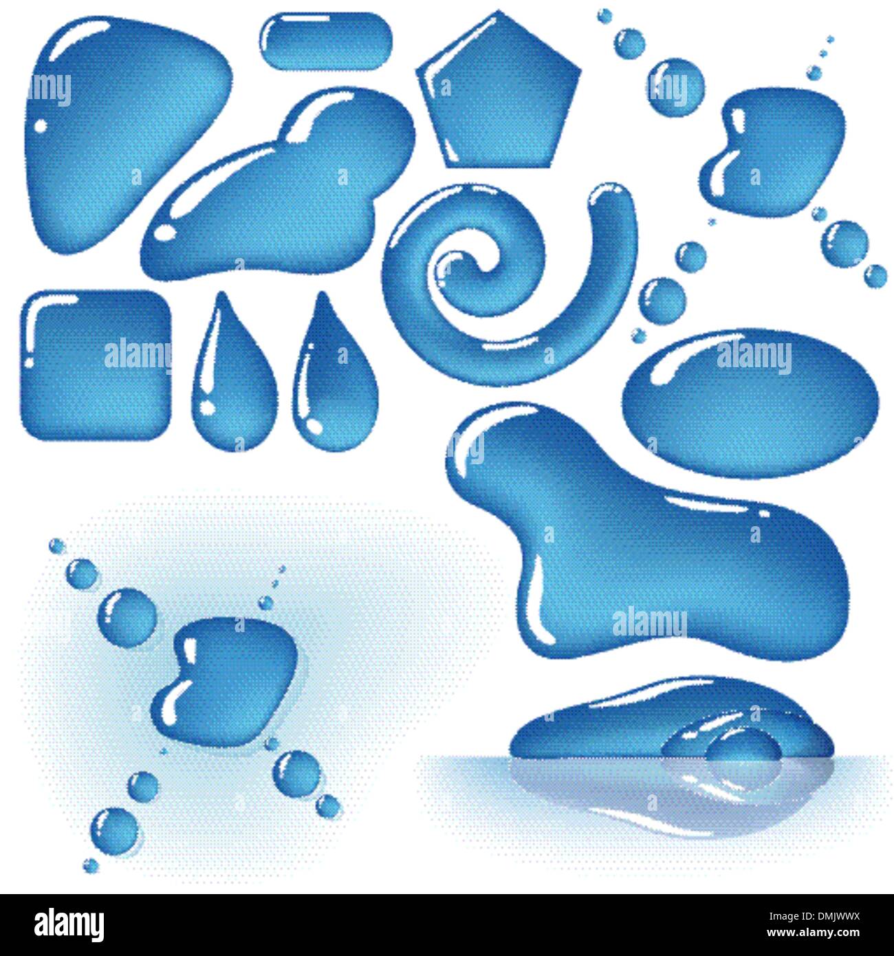 Water Drops Shapes Stock Vector Image & Art Alamy