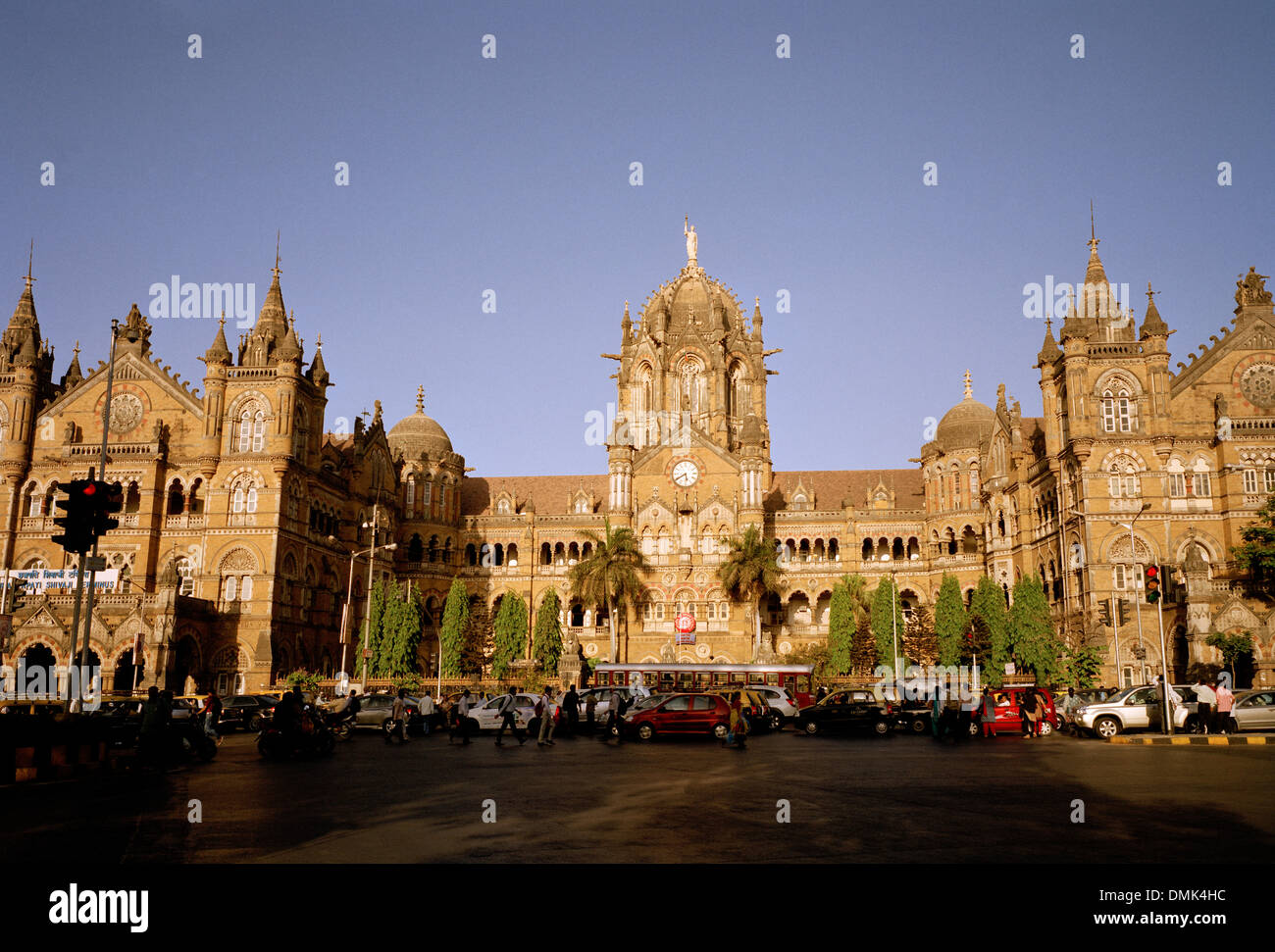 Chhatrapati Shivaji Victoria Terminus in Mumbia Bombay in Maharashtra in India in South Asia. Train Station Railway Rail Architecture Building Travel Stock Photo