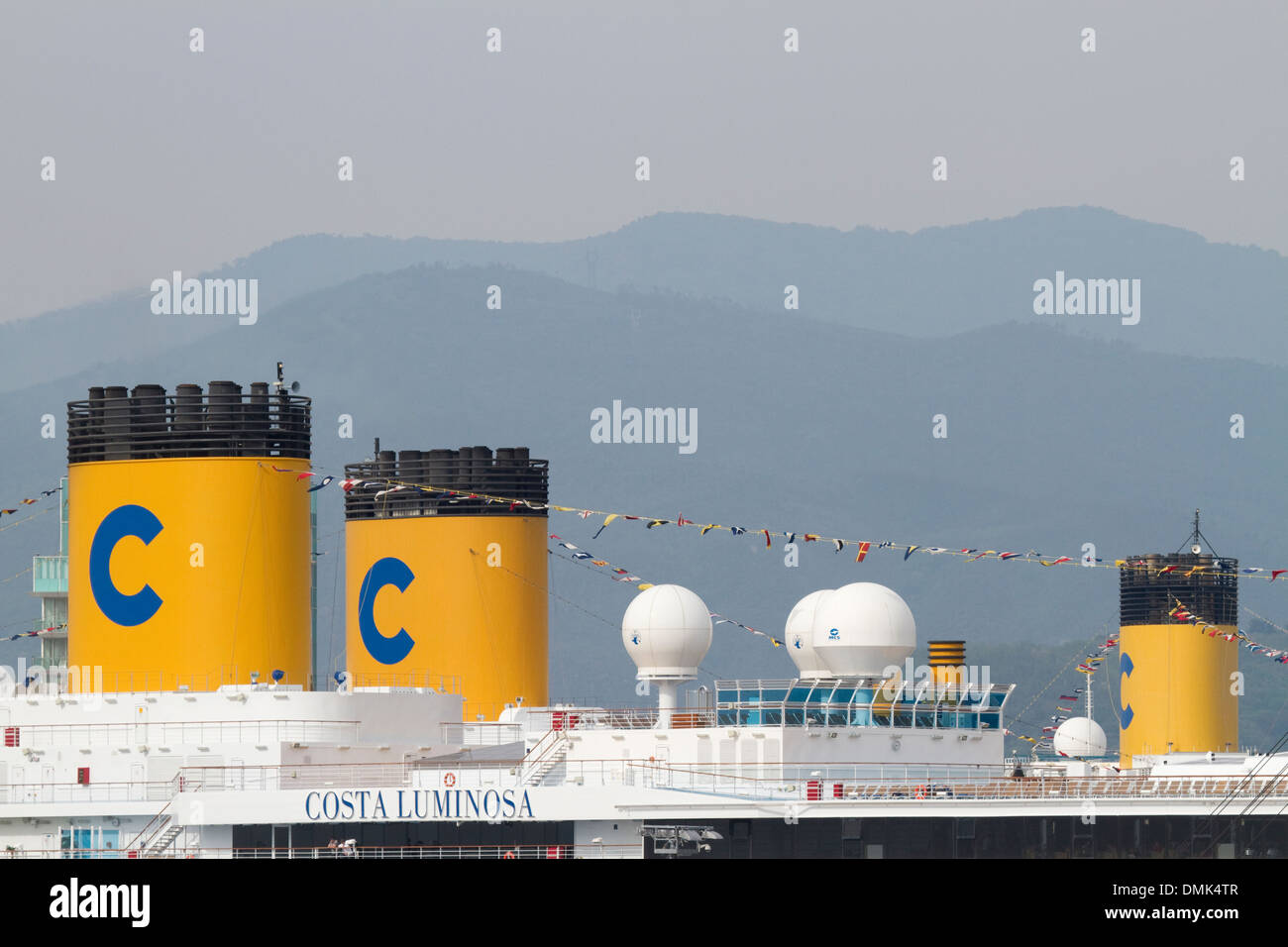 Costa cruise ships at Savona. Stock Photo