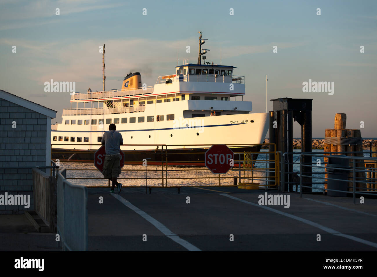 The Point Judith to Block Island ferry docks at the old harbor