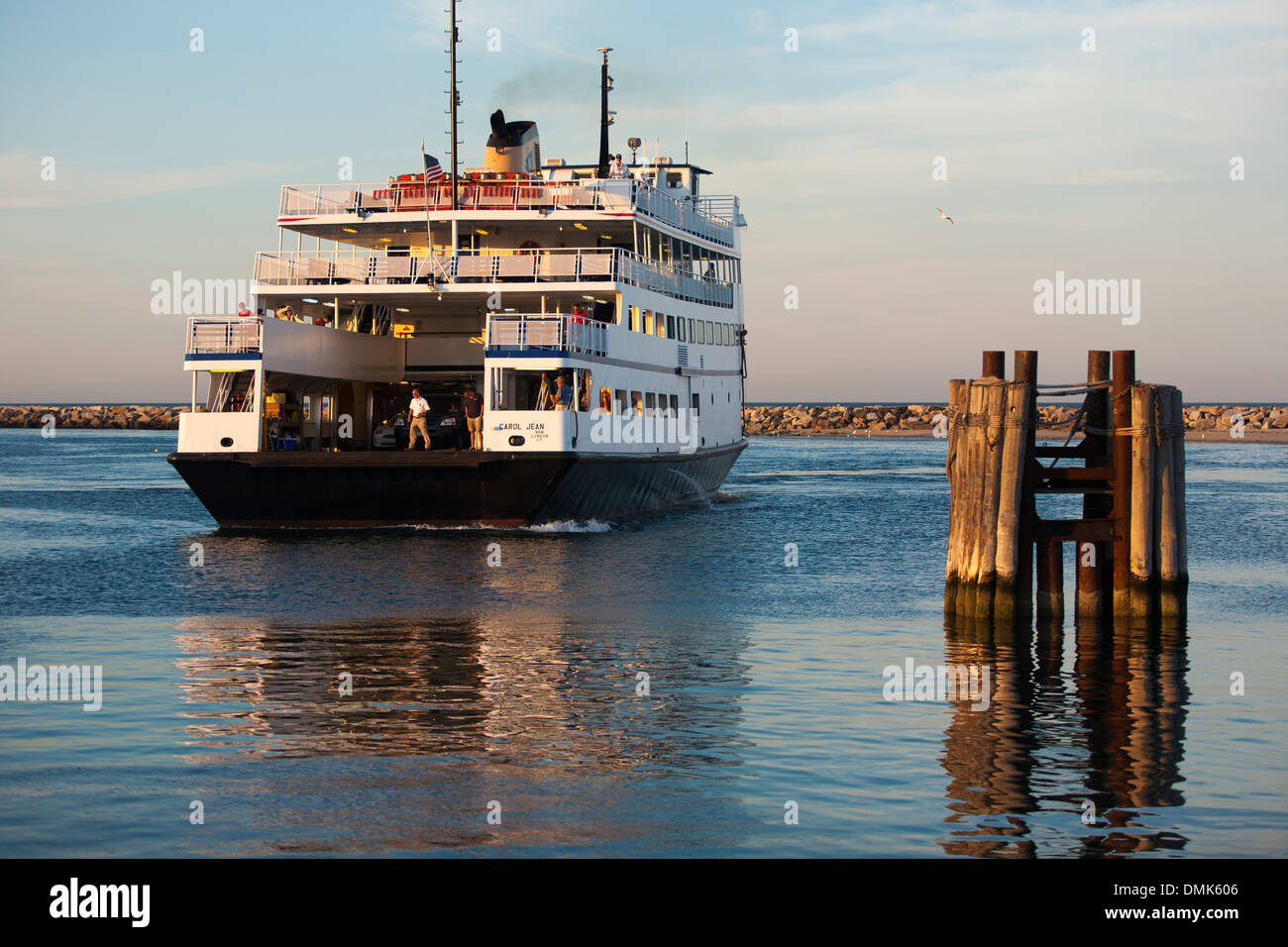 The Point Judith to Block Island ferry docks at the old harbor