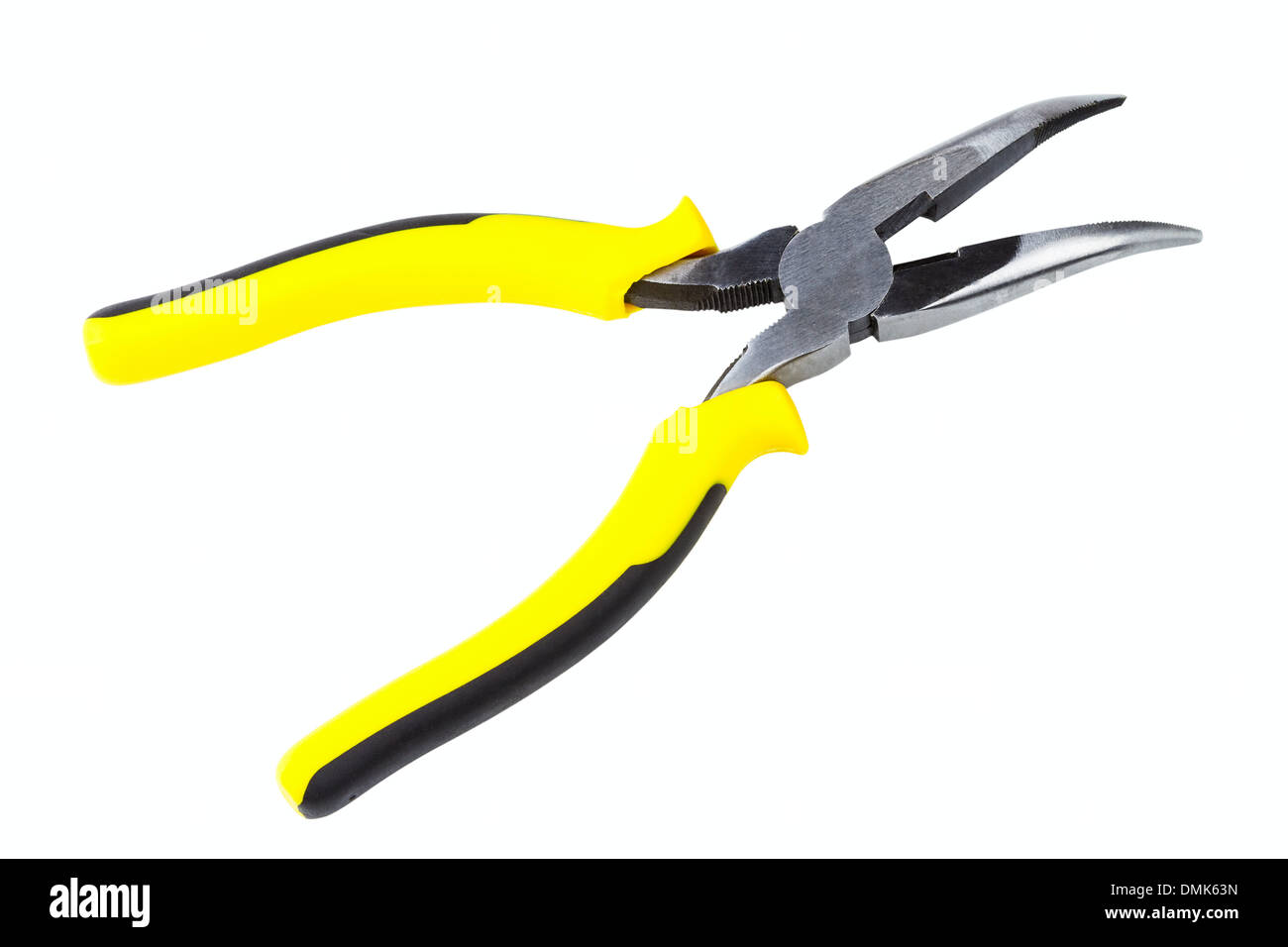 bent long nose pliers isolated on white background Stock Photo Alamy