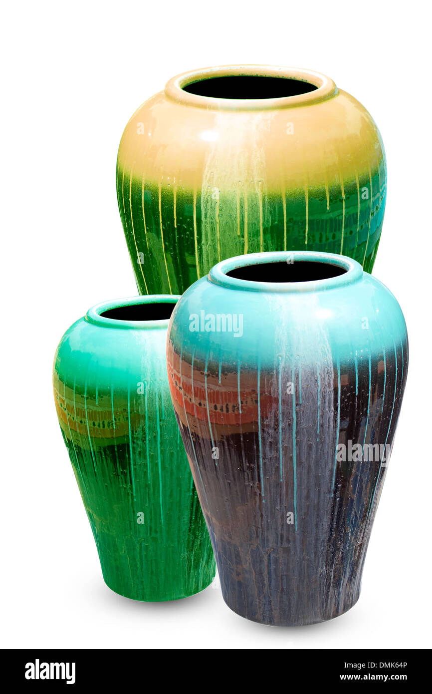 old big Ceramic vase isolated on white background Stock Photo - Alamy