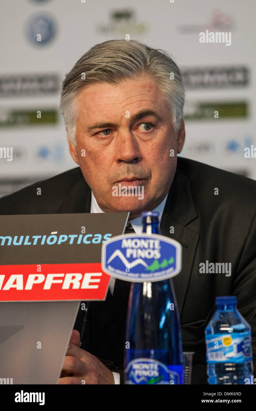 Pamplona, Spain. 14th December 2013. La Liga football Osasuna versus Real Madrid. Carlo Ancelotti, Real Madrid coach, after the game between Osasuna and Real Madrid from the Estadio de El Sadar. Credit:  Action Plus Sports Images/Alamy Live News Stock Photo