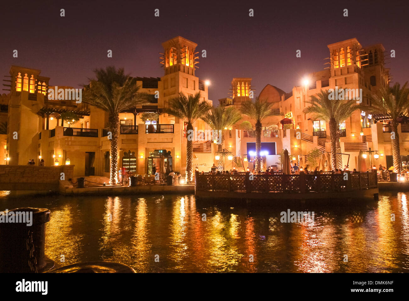 souk madinat Jumeirah dubai at night Stock Photo