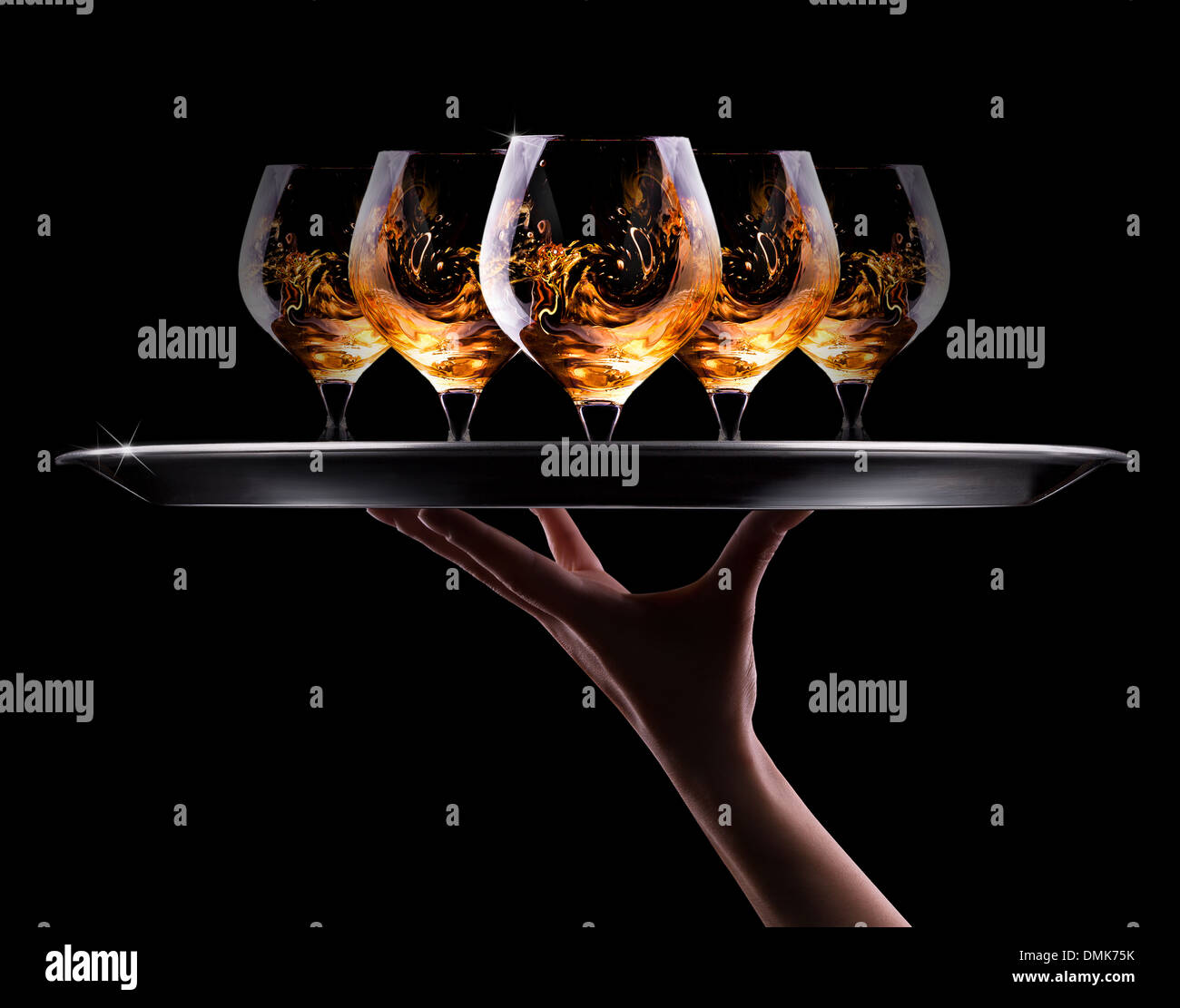 Vintage waiter tray hi-res stock photography and images - Alamy