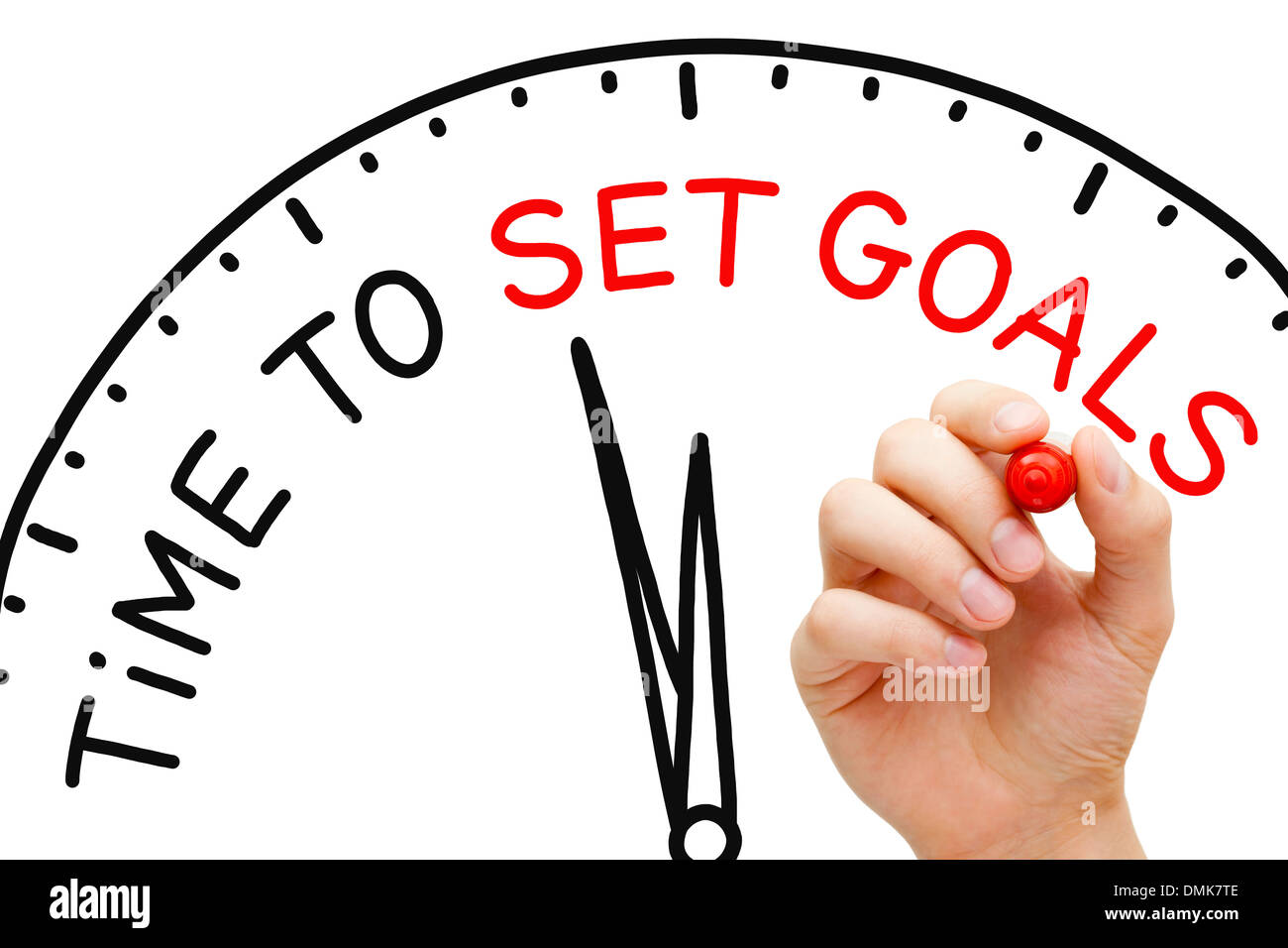 Hand writing Time to Set Goals concept with red marker on transparent wipe  board Stock Photo - Alamy