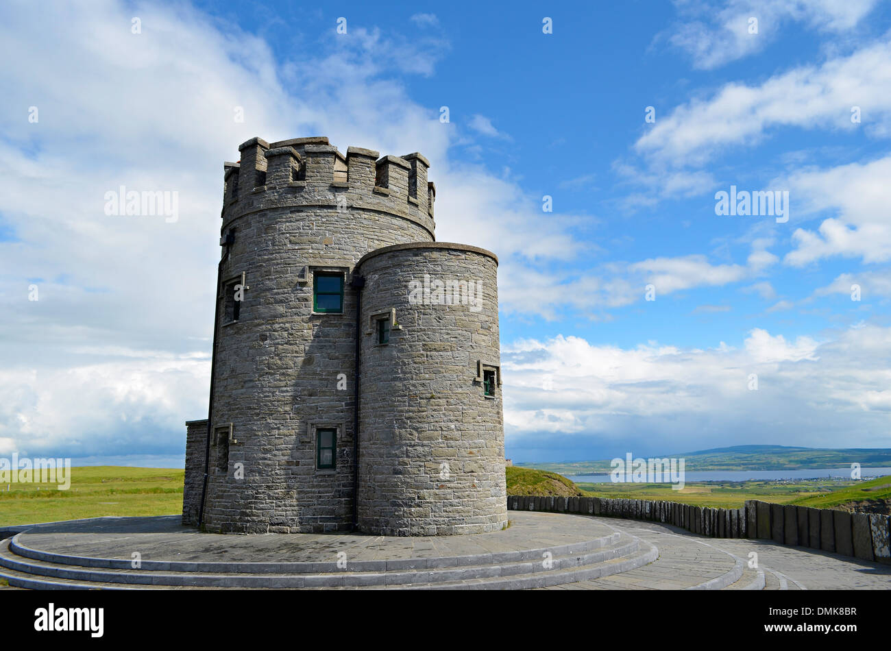 Medieval O’Brien’s tower at the atlantic coast of Ireland at the cliffs of Moher, county Clare. Stock Photo