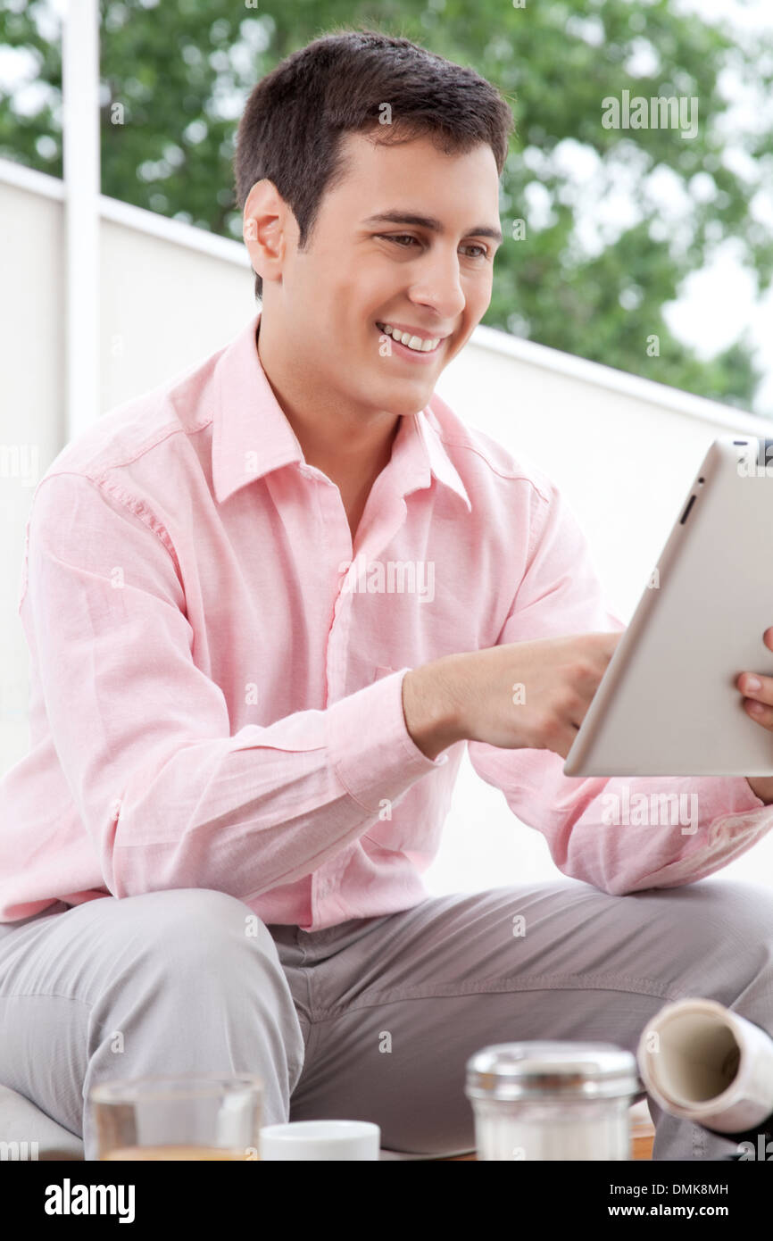 Young Architect Using Digital Tablet Stock Photo