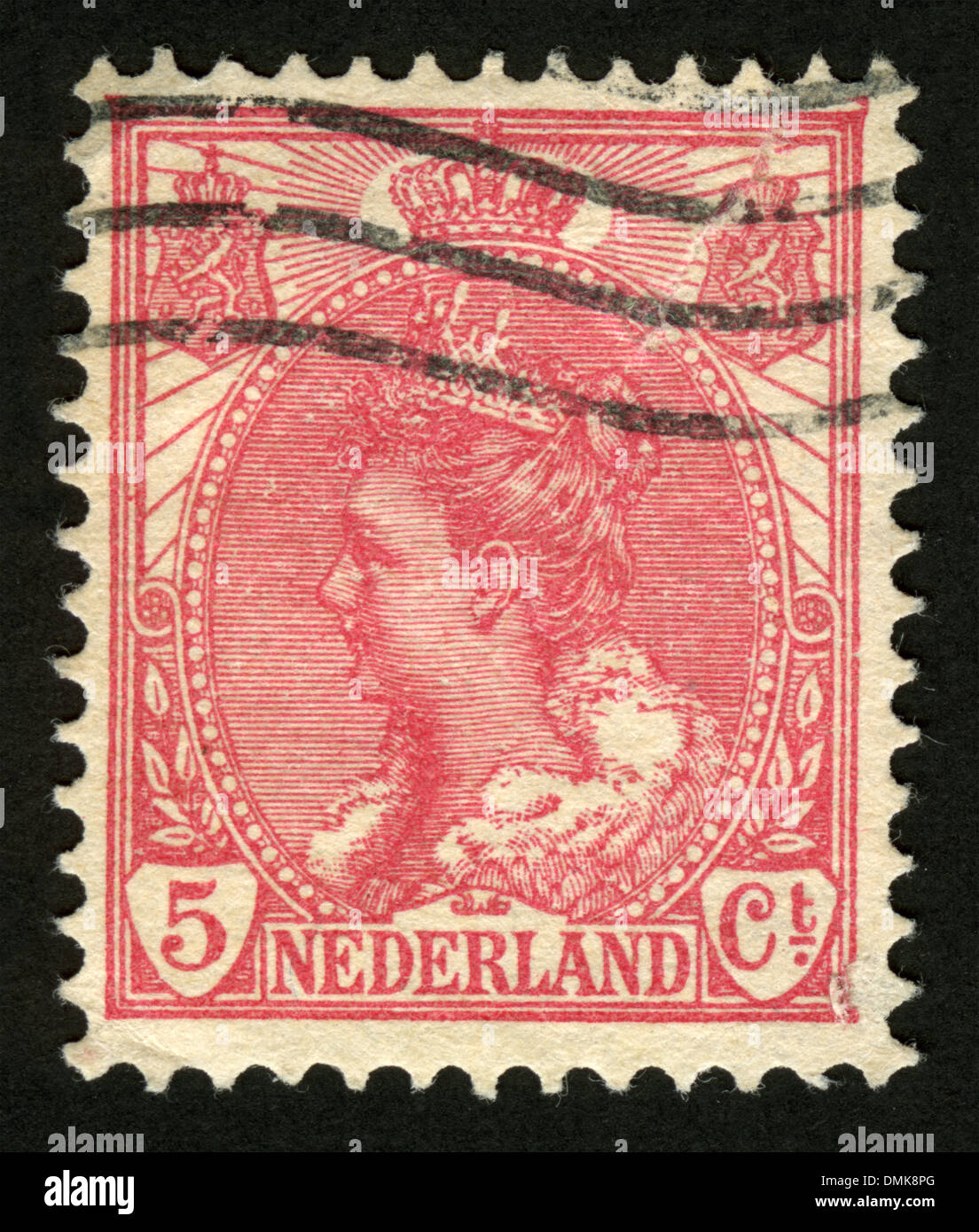 Queen Wilhelmina of the Netherlands (1890-1948), postage stamp, Netherlands Stock Photo