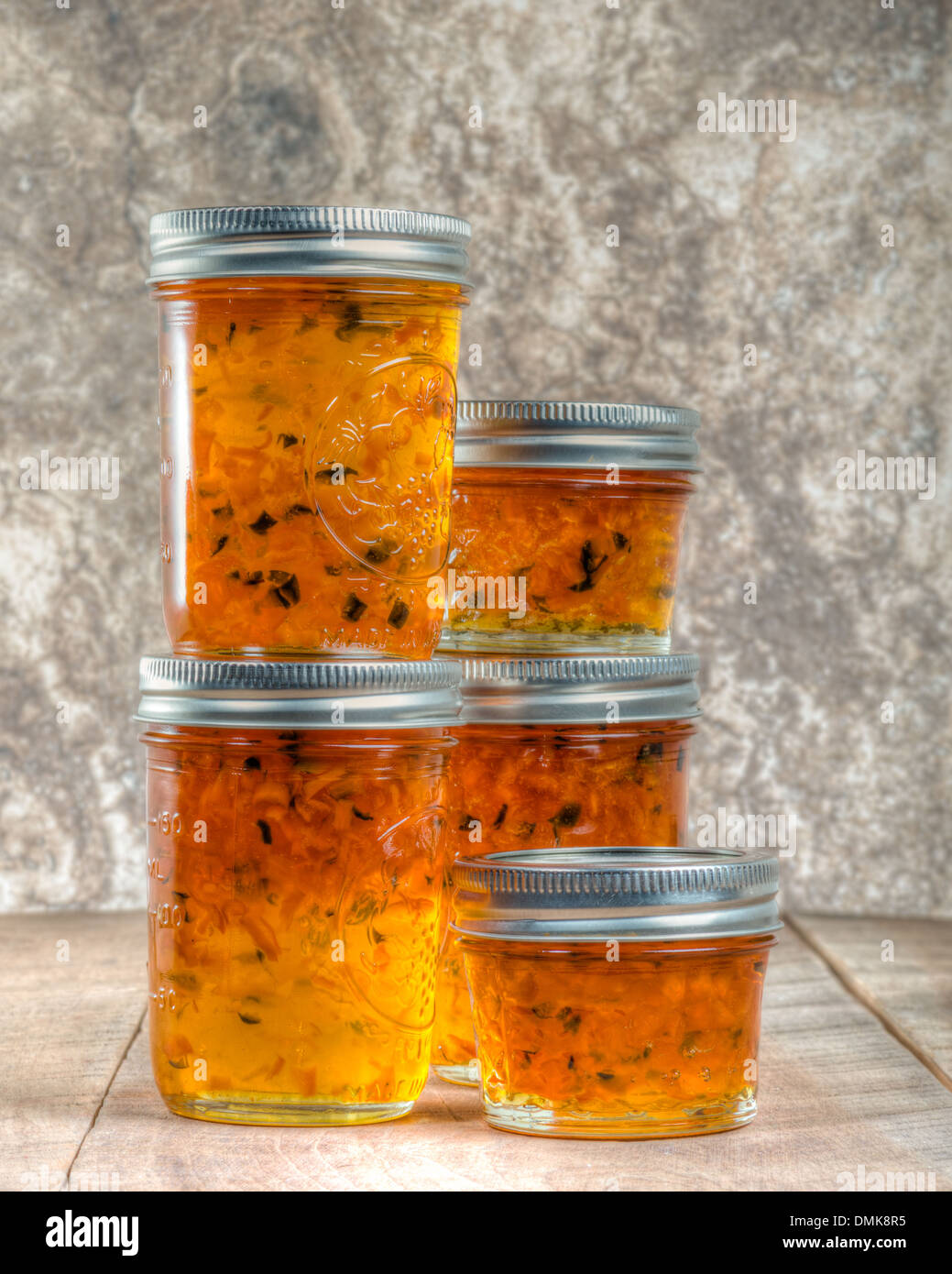 Hot pepper jelly from homemade preserving Stock Photo Alamy