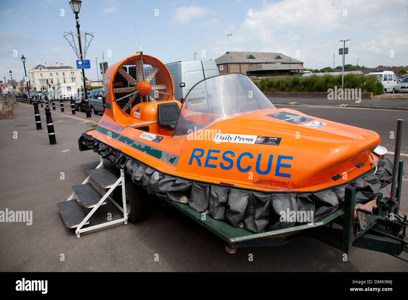 Rescue hovercraft at Burnhamonsea, England Stock Photo Alamy