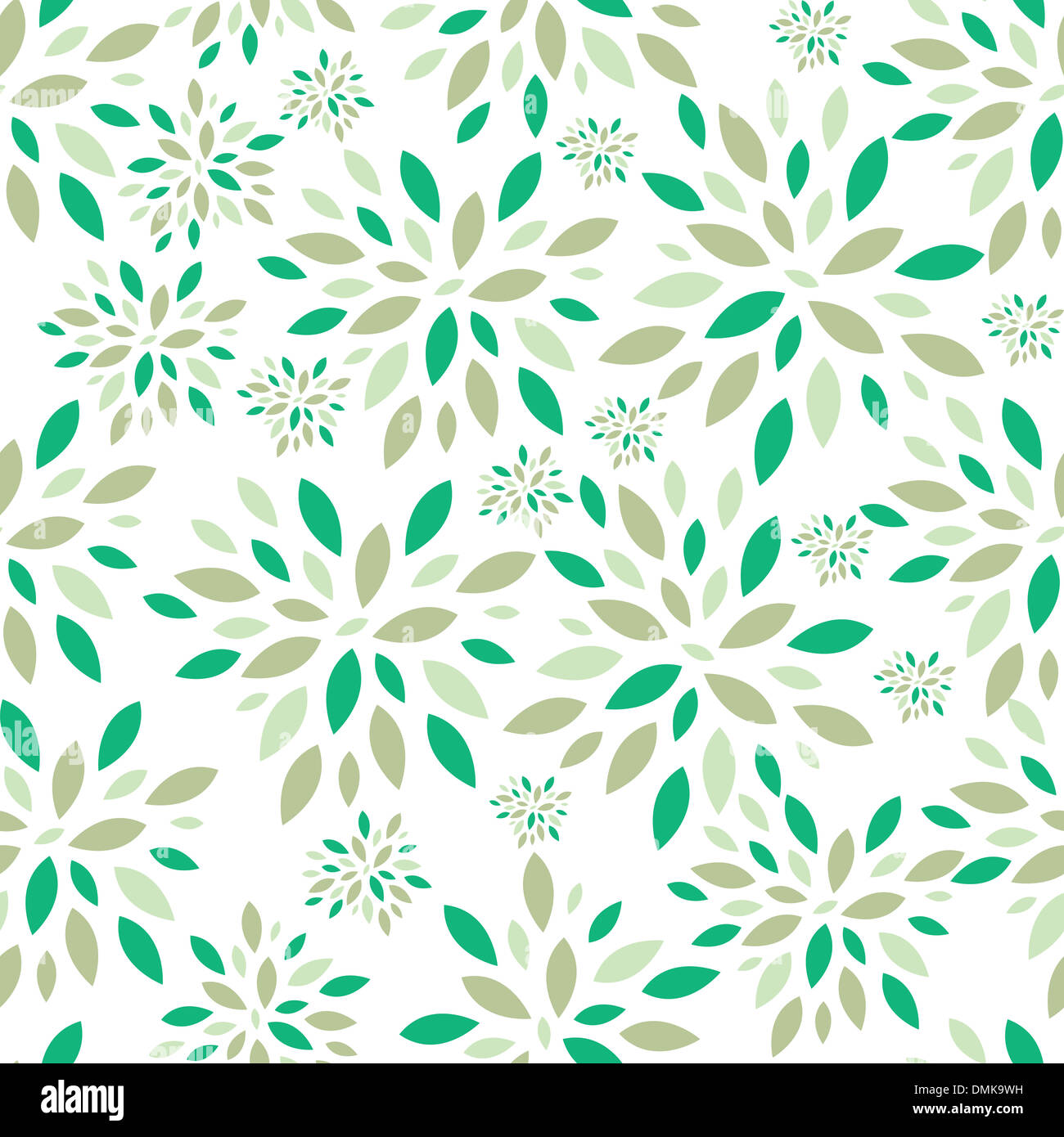 Flower Leaves Seamless Pattern Background Vector Illustration Stock ...