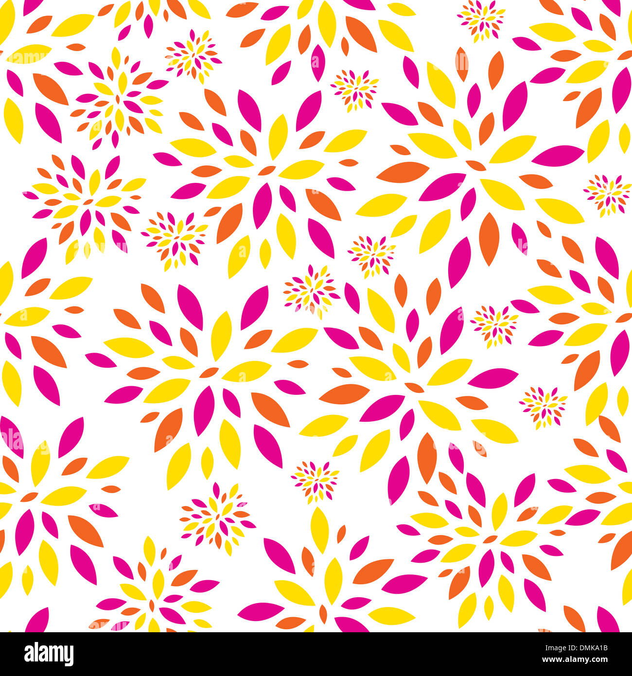 Flower Leaves Seamless Pattern Background Vector Illustration Stock ...