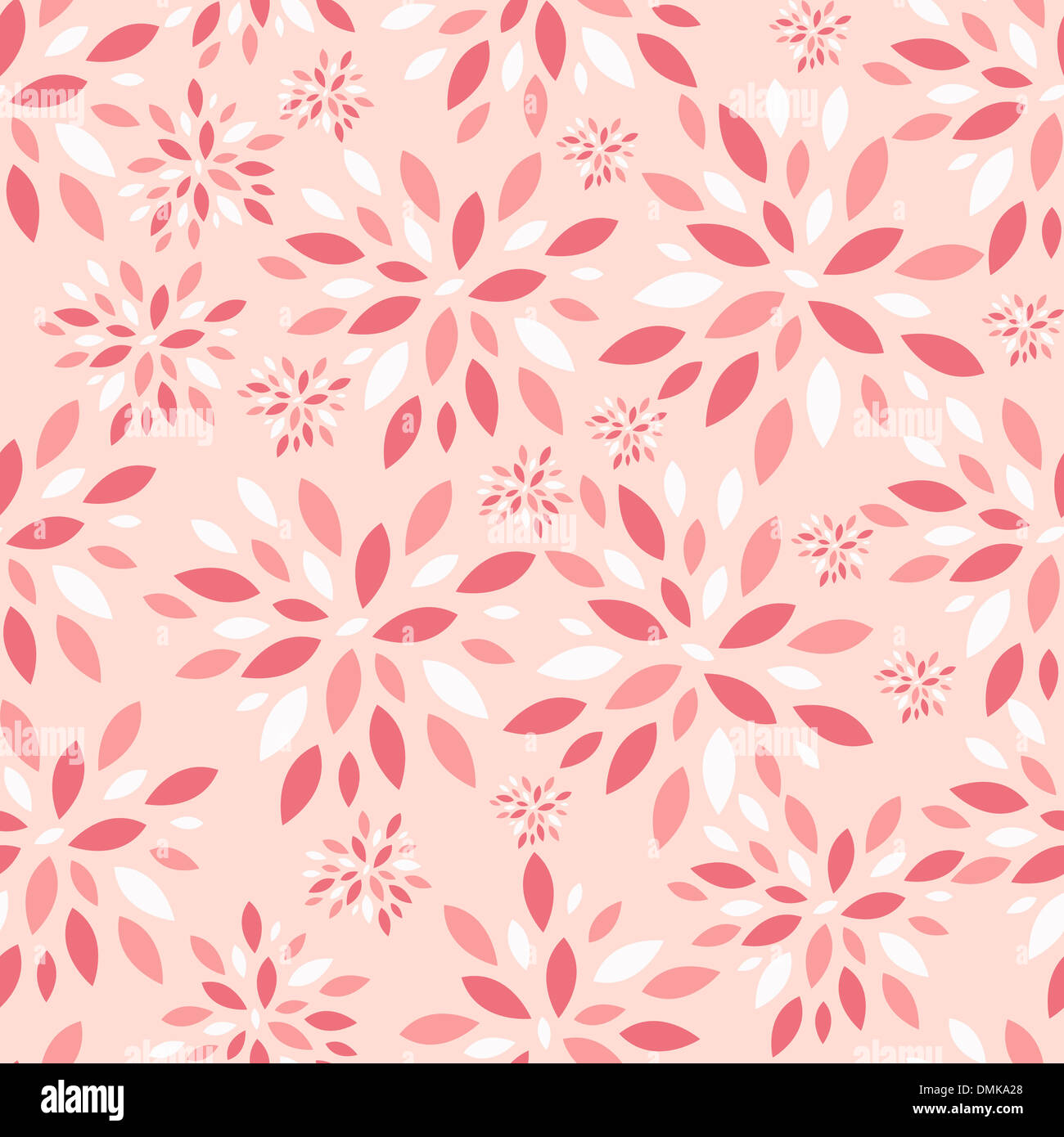 Flower Leaves Seamless Pattern Background Vector Illustration Stock ...