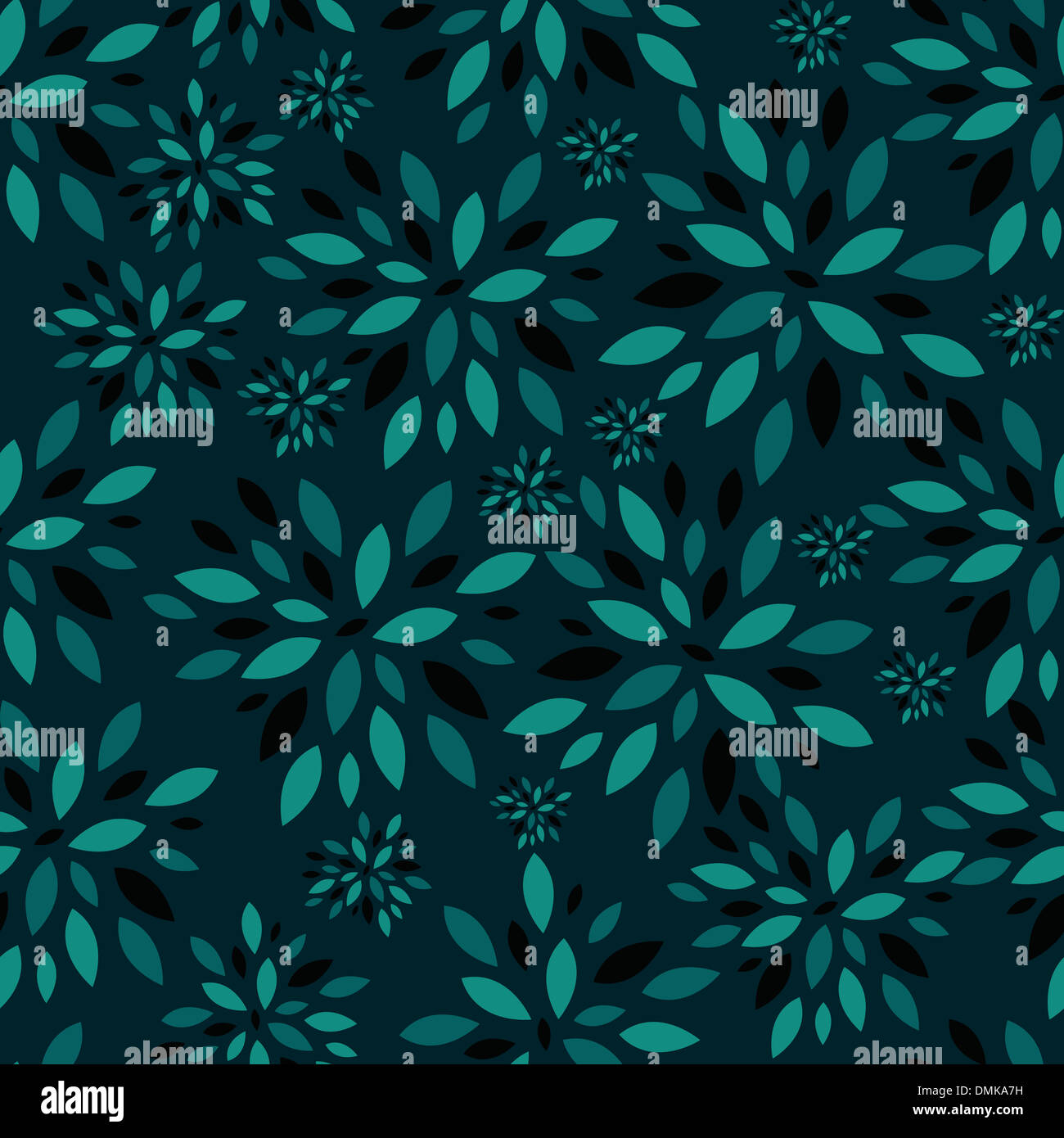 Flower Leaves Seamless Pattern Background Vector Illustration Stock ...