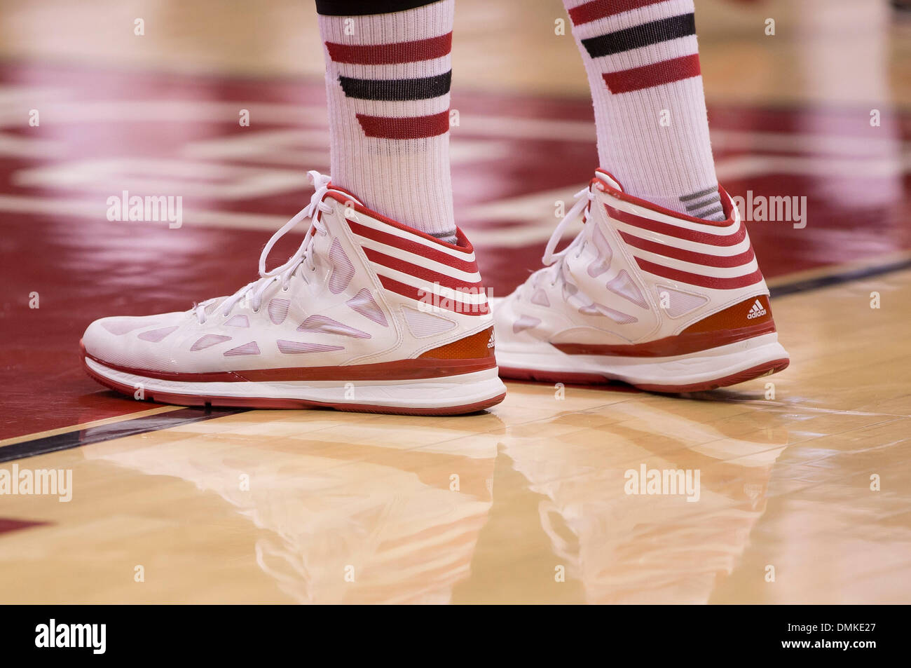 Madison, Wisconsin, USA. 14th Dec, 2013. December 14, 2013: Adidas shoes  worn by a Wisconsin Basketball player during the NCAA Basketball game  between the Eastern Kentucky Colonels and the Wisconsin Badgers at