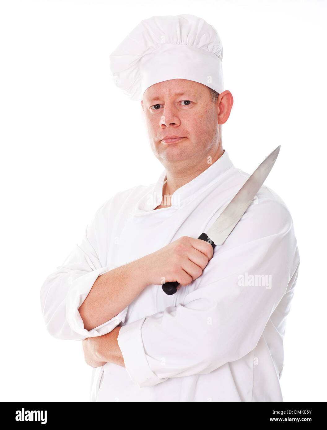 Chef holding knife hi-res stock photography and images - Alamy