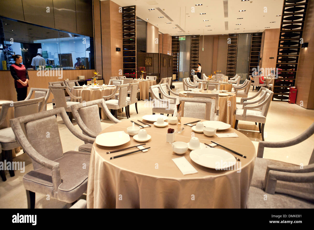 Upscale Westernstyle restaurant is decorated Stock Photo Alamy