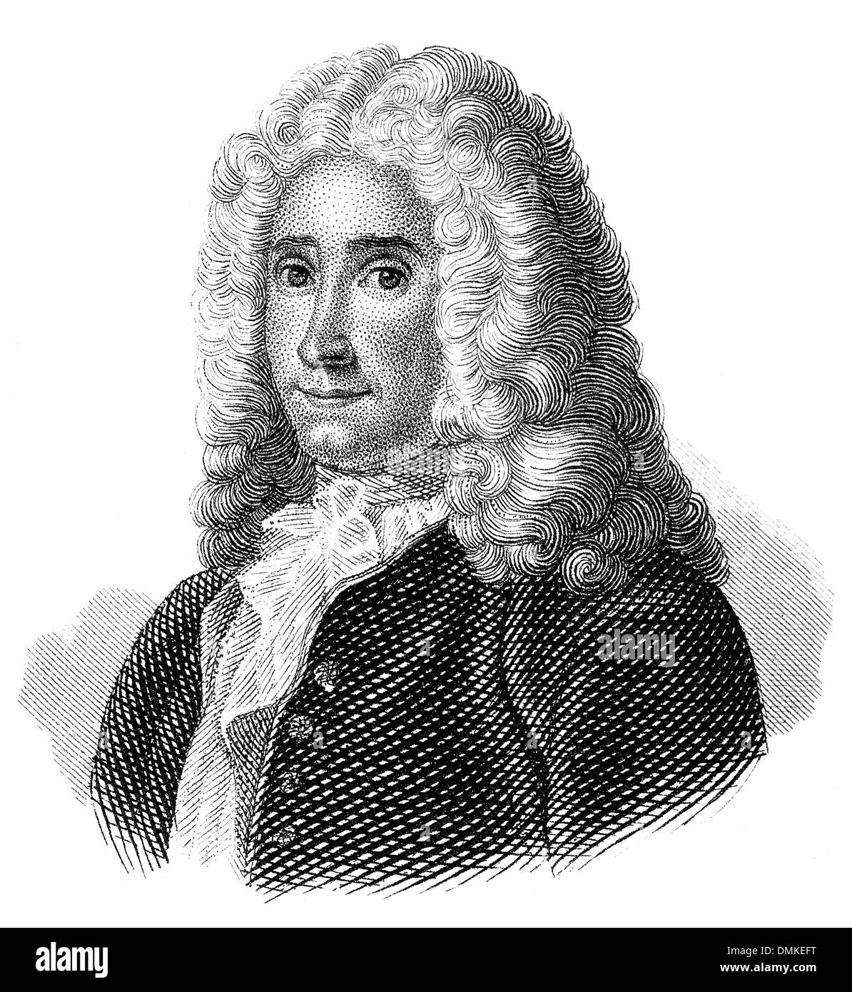 René Antoine Ferchault de Réaumur, 1683 - 1757, French scientist, Stock Photo