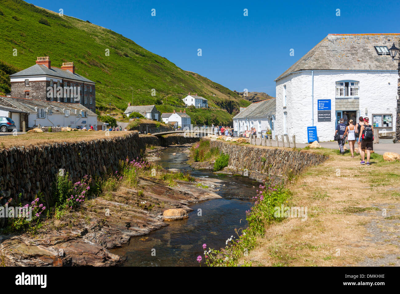Boscastle (Kastel Boterel), a village on the north coast of Cornwall, England, UK, Europe. Stock Photo