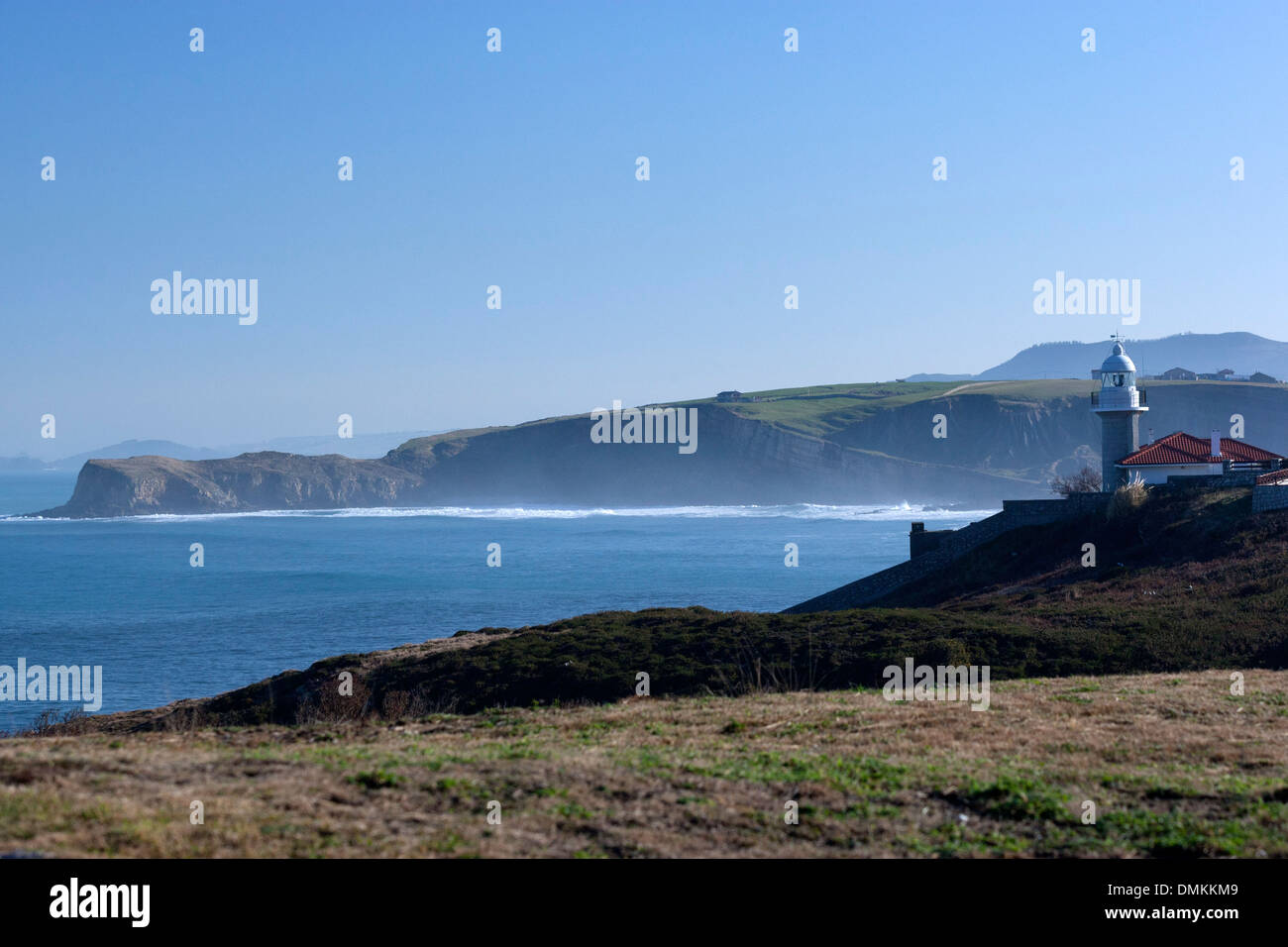 Suances´s lighthouse. Suances. Cantabria, Spain Stock Photo