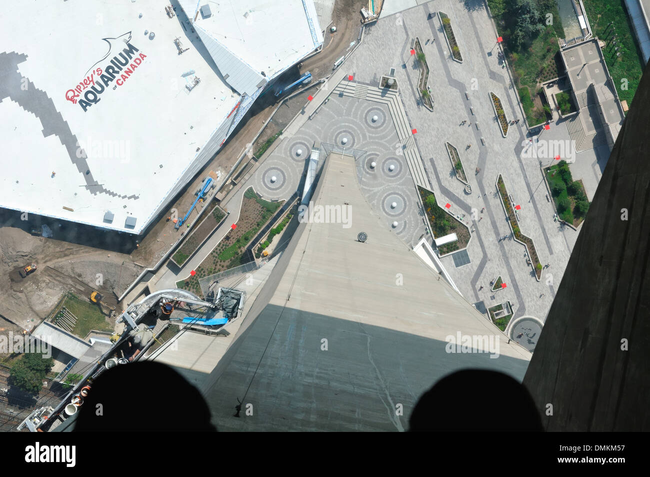 Standing On Glass Floor Of Cn Tower Stock Photo 64357139