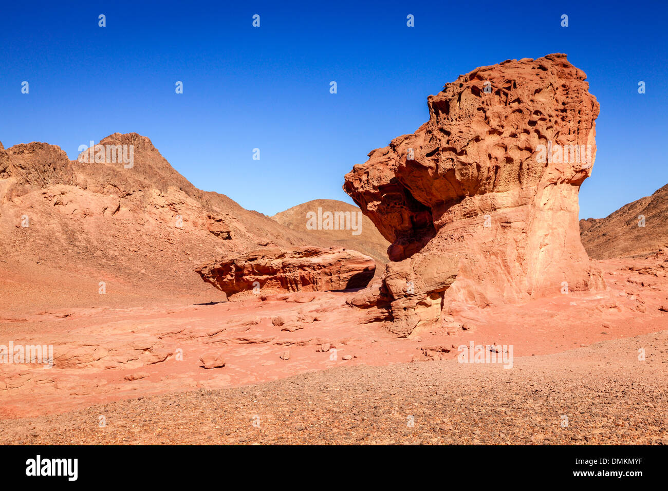 Mushroom rock formation in Timna Park in Israel Stock Photo