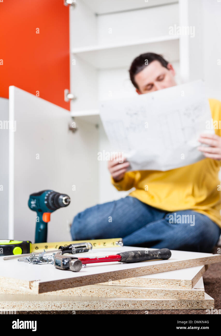 Furniture assembly Stock Photo