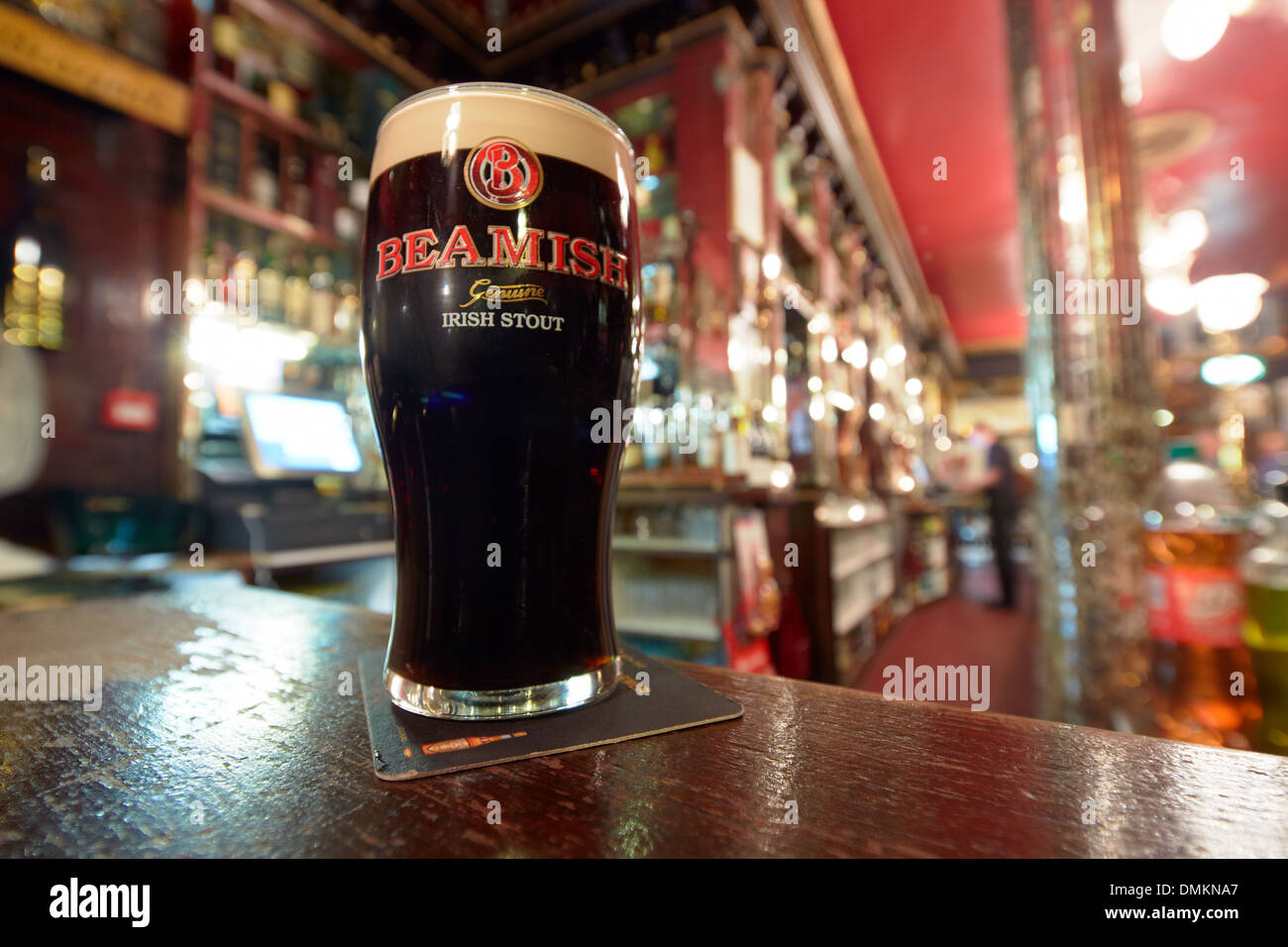 Beamish Stout, Long Hall Pub, Dublin, Ireland, Europe Stock Photo